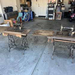 Two Antique Sewing Machines 