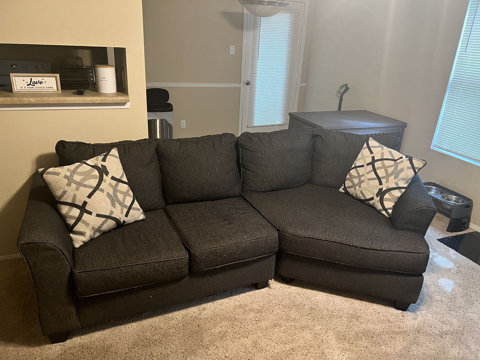 Black Denim Mini Sectional