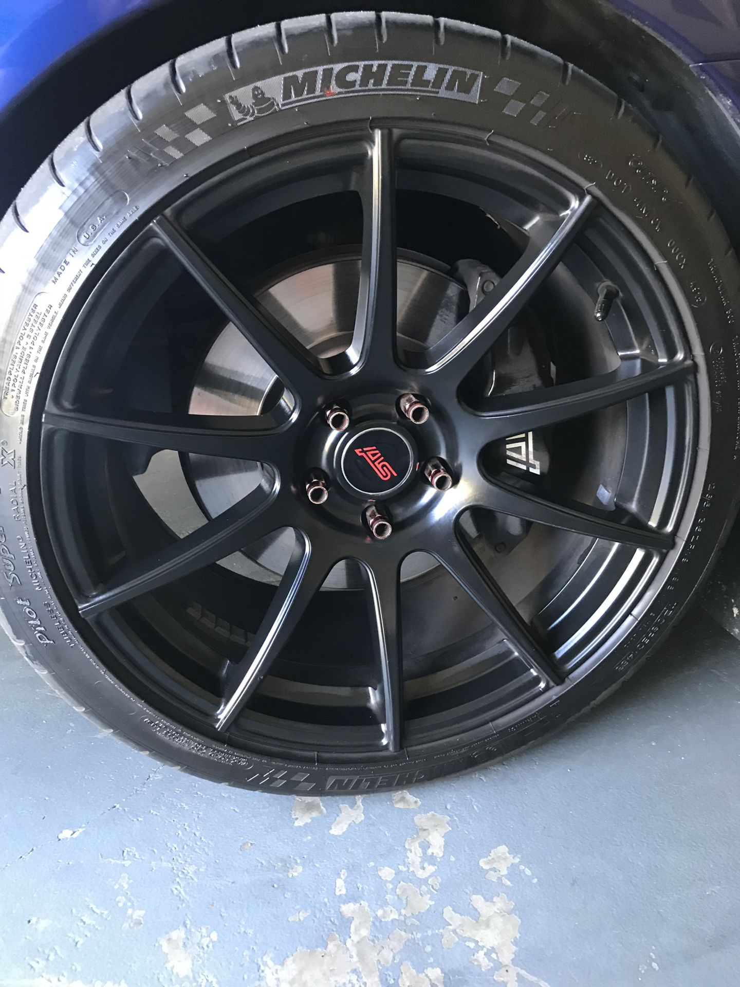 black rims and tires