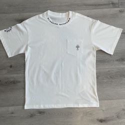 Chrome Hearts White Horseshoe Pocket Tee Size M (Fits Slightly Small) – Brand New w/ Bags & Tags