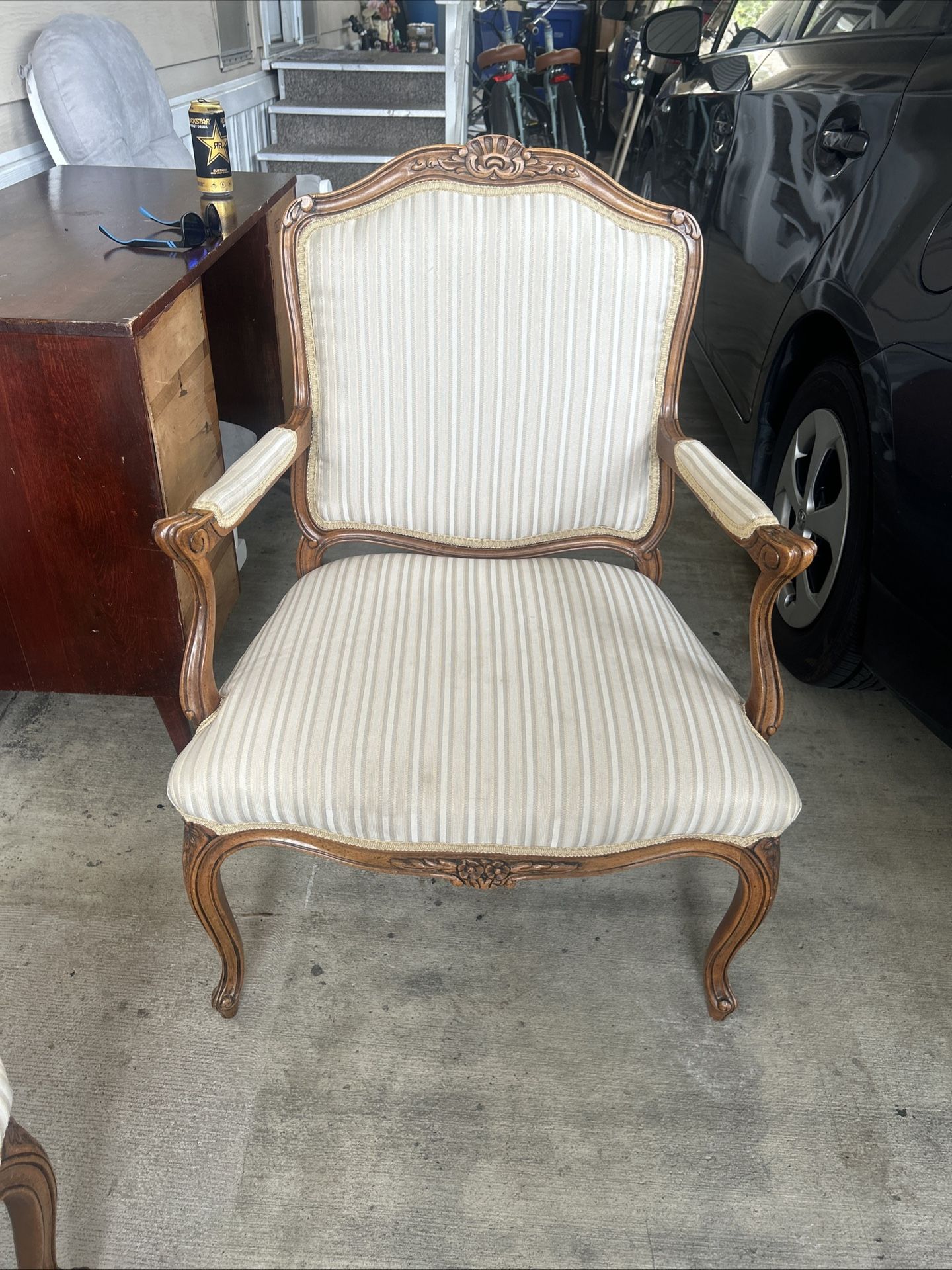 Two Thomasville Wooden Upholstered Chairs