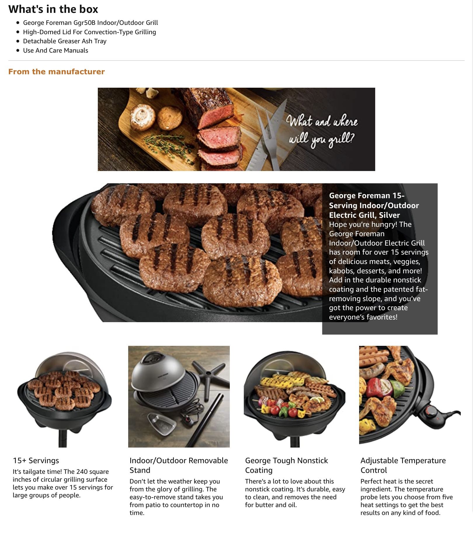 George Forman Electric Grill