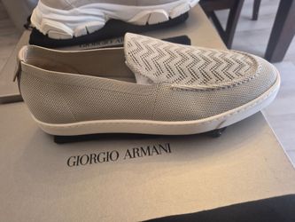 Giorgio Armani Knit Slip-On Sneakers