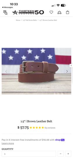 Size 32 leather belt never worn