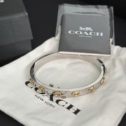 Coach Signature C Hinged Bangle Bracelet