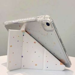 White Polka Dot iPad Case with Stand