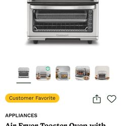 Air Fryer Toaster Oven with Grill – TOA-70NAS – Broken – $30