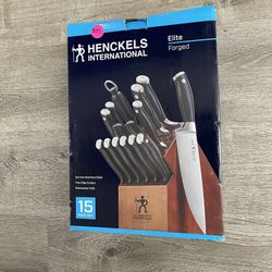 BRAND NEW HENCKELS STAINLESS STEEL KNIFE SET