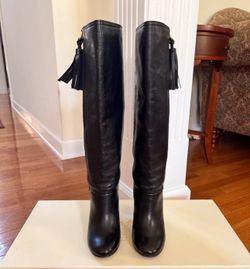 COACH Therese Knee high Leather Boots - US 8.5 Black - Excellent condition