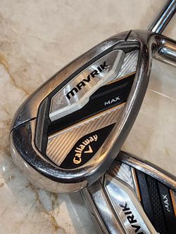 CALLAWAY MAVRIK MAX PW AND AW WITH NS PRO MODUS-3 STIFF FLEX SHAFT AND WINN DRITAC OVERSIZE GRIPS. EXCELLENT CONDITION.