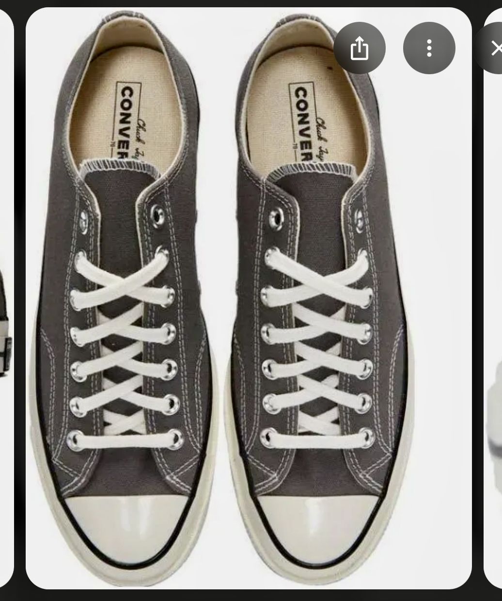 Converse Chuck 70 Unisex size 7 women/5 men  Charcoal Canvas Sneakers new in box