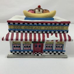 VTG 1998 Retired Lemax Jukebox Junction Lighted Ice Cream Parlor Figurine 85295