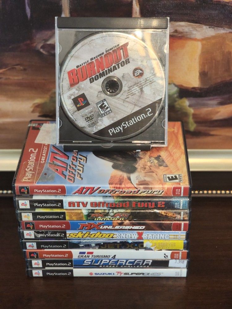 PS2 Racing Driving Games Bundle 10 Games