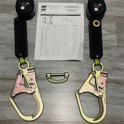 3M DBI SALA FALL PROTECTION NANO-LOK 6' TWIN DUAL SELF RETRACTING DEVICES