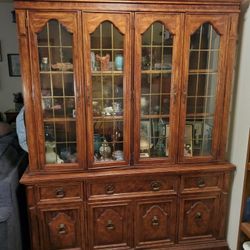 Vintage Solid Wood China Cabinet