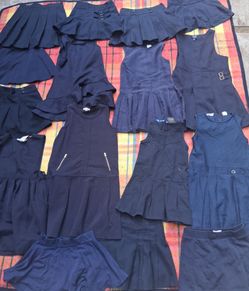 School uniforms size 5 6 7/8 skirts 👗  shirts 👕 dresses price $5 obo