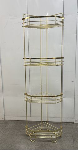 Four-tiered gold metal organizer