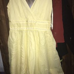 Brand New Yellow Izod Summer Dress 