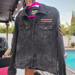 Guess Men's Levi's Jacket In Good Condition Large Black Charcoal