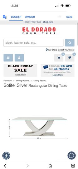 Dining Glass Table, El Dorado Furniture