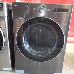 Gas Dryer LG Front Load Black Steel Turbo Steam 7.4 CU. FT.