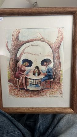 Beautiful skull art illusion