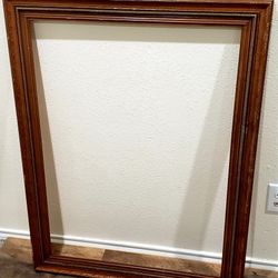 Vintage Huge Solid Wood Frame 32in × 42in 
