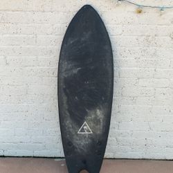 Catch Surf 5'6 Retro Fish Twin Fin Soft Top Surfboard Black/Turquoise