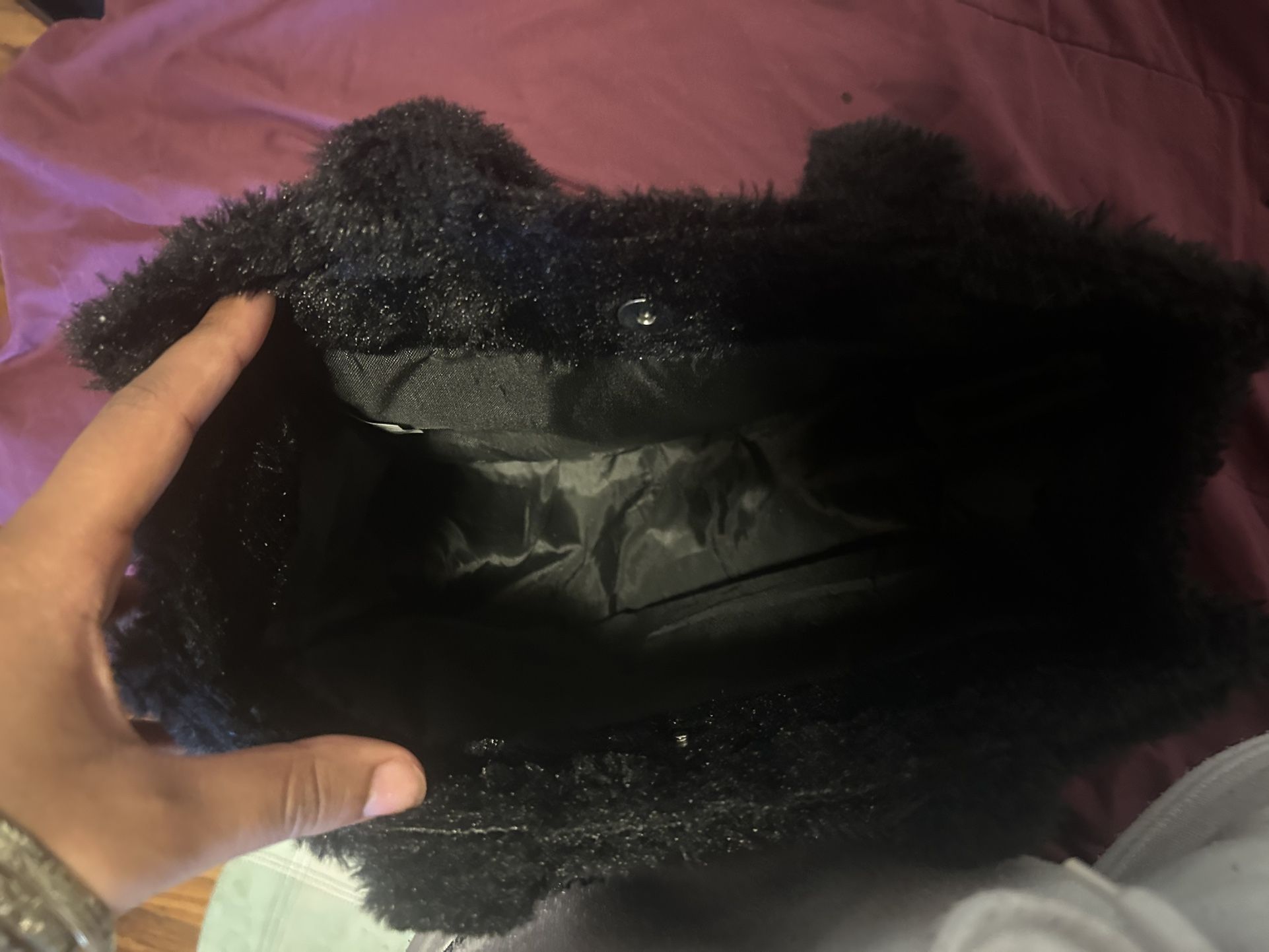 fluffy tote bag