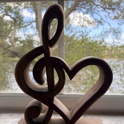 Wooden Heart Music Sculpture