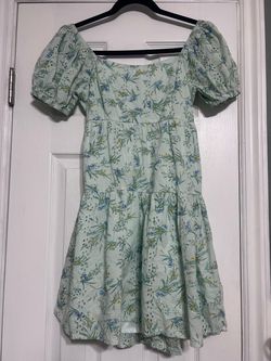 Green and blue sundress