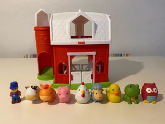 Fisher-Price Red Animal Barn and Toys