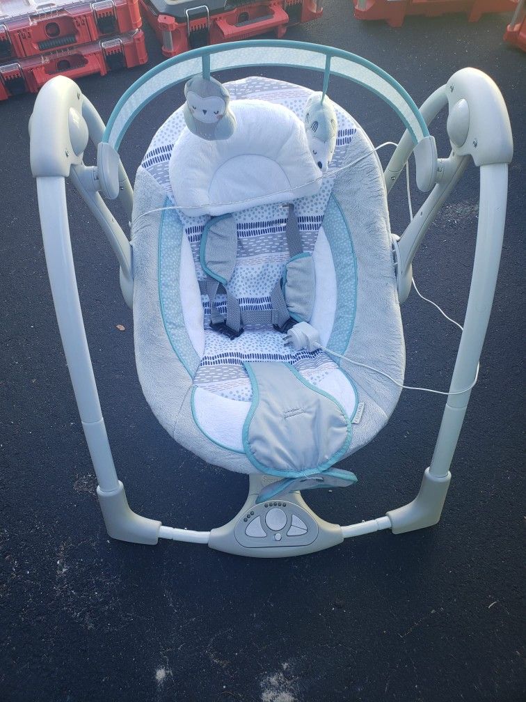 Ingenuity Swing'n Go Portable 5-speed Baby Swing With Nature Sounds