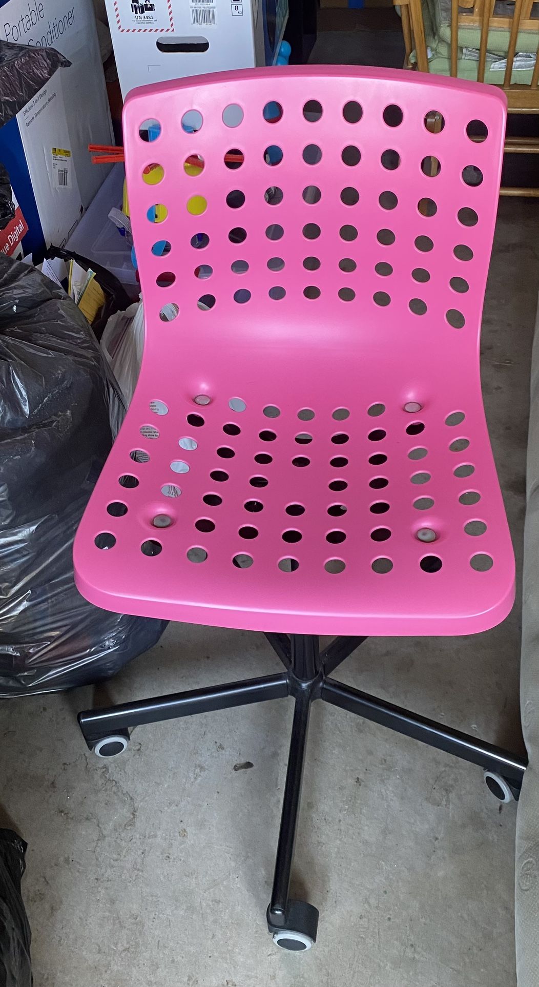 IKEA Swivel Pink Desk Chair