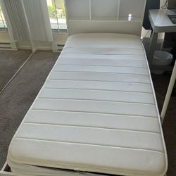 Twin Bed With Storage Drawer And Mattress 