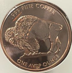 1oz COPPER Buffalo Rounds