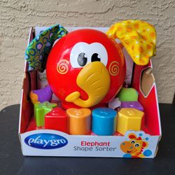 NEW in BOX...PLAYGRO ELEPHANT SHAPE SORTER...AGES 1-3 yrs +