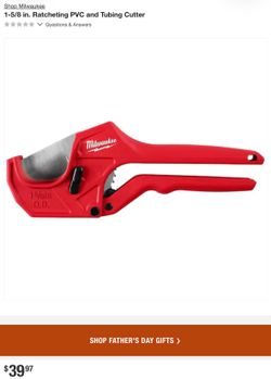 Milwaukee 1-5/8 in. Ratcheting PVC and Tubing Cutter