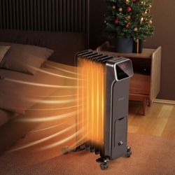Costway
1500-Watt Black Indoor Electric Oil Filled Radiator Heater 