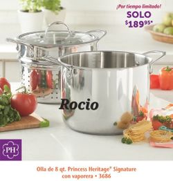 Princess House 8qt Stockpot With Steaming Basket 