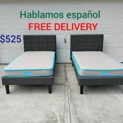 Like New Twin Size Beds With Mattresses 🚛 FREE DELIVERY 🚛