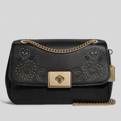 MAKE ME AN OFFER  Large Cassidy Crossbody Purse Handbag With Heart Bandana Rivets