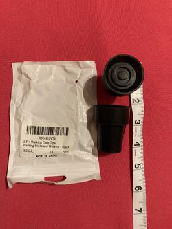 Black Rubber Replacement Cane Tips Walking Sticks & Walkers.