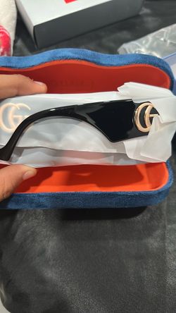 Gucci Sunglasses Black with Gold GG Logo
