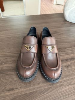 Prada Brown Leather Loafers