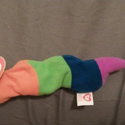 Teenie Beanie Baby Inch The Worm With Tag Errors 
