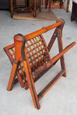 Vintage Bamboo Magazine Rack
