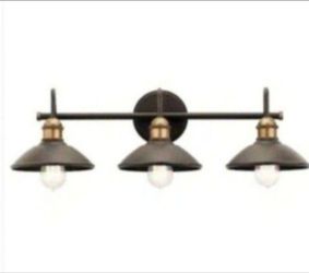 7KICHLER Clyde 3-Light Olde Bronze Bathroom Vanity Light