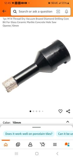 Diamond Core Drill Bit, 10mm (Quantity 4 in Pkg)