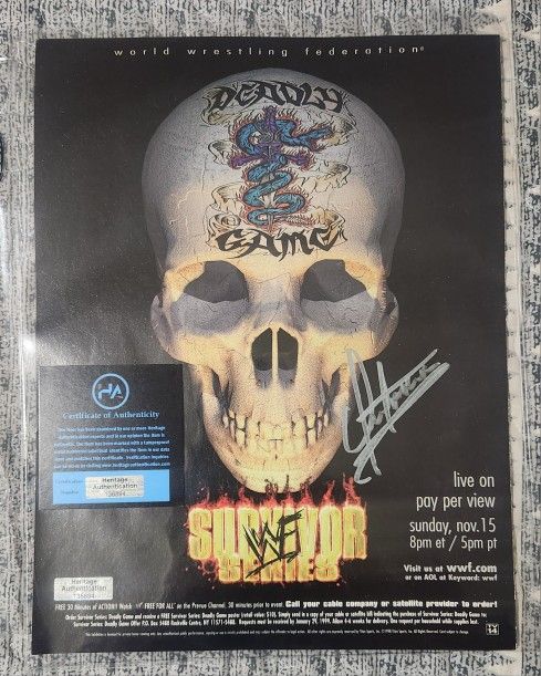 Undertaker Autographed Poster With COA